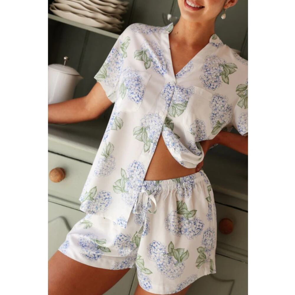 Piyama Women's Hydrangea Blue Maggie Pajama Set Size XS